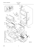 CABINET Diagram and Parts List for FKCH17F7HBA  Frigidaire Refrigerator
