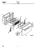 DOOR Diagram and Parts List for MEF402WFW1  Frigidaire Range