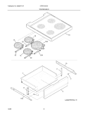 TOP / DRAWER Diagram and Parts List for CFEF272DC4  Frigidaire Range