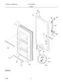 DOOR Diagram and Parts List for LFFU1424DW10  Frigidaire Freezer