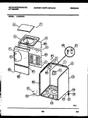 CABINET PARTS Diagram and Parts List for LC400RXD1  Frigidaire Washer