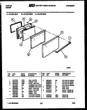 DOOR PARTS Diagram and Parts List for 32-1027-23-03  Tappan Range