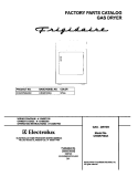 COVER Diagram and Parts List for CRGR7900AS0  Frigidaire Dryer