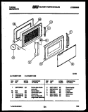 DOOR PARTS Diagram and Parts List for 56-2287-10-01  Tappan Microwave