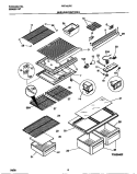 SHELVES / CONTROLS Diagram and Parts List for FRT16JRCW2  Frigidaire Refrigerator