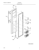 FREEZER DOOR Diagram and Parts List for LECR23EFE3  Frigidaire Refrigerator
