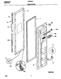 FREEZER DOOR Diagram and Parts List for FRS26ZRGW4  Frigidaire Refrigerator
