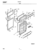 DOOR Diagram and Parts List for TRT18GRCW1  Tappan Refrigerator