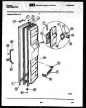 FREEZER DOOR PARTS Diagram and Parts List for 95-2497-57-03  Tappan Refrigerator