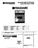 COVER Diagram and Parts List for FEB556CETB  Frigidaire Wall Oven