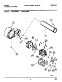 MOTOR, FAN HOUSING, EXHAUST DUCT Diagram and Parts List for GDE336RBD1  Gibson Dryer