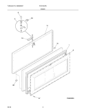 DOOR Diagram and Parts List for KCS150LW0  Kelvinator Freezer