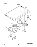 COOKTOP Diagram and Parts List for PLEF489ACB  Frigidaire Range