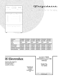 COVER Diagram and Parts List for FEF329EBC  Frigidaire Range