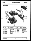 RACKS AND TRAYS Diagram and Parts List for 61-1073-10-00  Tappan Dishwasher