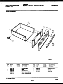 DRAWER PARTS Diagram and Parts List for GF950NW1  Frigidaire Range