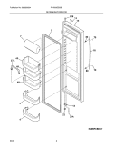 REFRIGERATOR DOOR Diagram and Parts List for PLHS69EGSSB  Frigidaire Refrigerator
