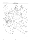 MOTOR / BLOWER / BELT Diagram and Parts List for WLXG42REW5  Westinghouse Washer Dryer Combo