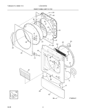 FRONT PANEL / LINT FILTER Diagram and Parts List for LGQ2152HS0  Frigidaire Dryer