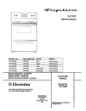 COVER Diagram and Parts List for FEF326AWB  Frigidaire Range