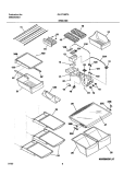 SHELVES Diagram and Parts List for GLHT186TAW6  Frigidaire Refrigerator