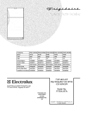 COVER Diagram and Parts List for FRT21LR7AQB  Frigidaire Refrigerator