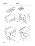 SHELVES Diagram and Parts List for WRT18G4AQ2  Westinghouse Refrigerator