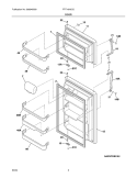 DOOR Diagram and Parts List for FRT18H6CSK4  Frigidaire Refrigerator