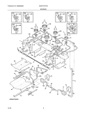 BURNER Diagram and Parts List for E36GF76HPS3  Electrolux Range
