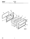 DOOR Diagram and Parts List for MEF318BBDB  Frigidaire Range
