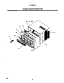 CABINET FRONT AND WRAPPER Diagram and Parts List for FAC064J7A5  Frigidaire Air Conditioner