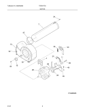 MOTOR Diagram and Parts List for FGR641FS0  Frigidaire Dryer