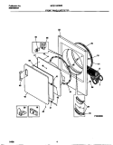 FRONT PANEL / LINT FILTER Diagram and Parts List for MDE116RBW2  Frigidaire Dryer
