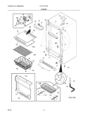CABINET Diagram and Parts List for FFU14F7HBG  Frigidaire Freezer