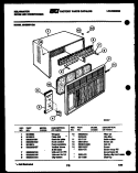 CABINET PARTS Diagram and Parts List for MH206H1QA  Kelvinator Air Conditioner