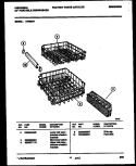 RACKS AND TRAYS Diagram and Parts List for DP400A1  Frigidaire Dishwasher