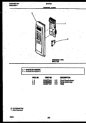 CONTROL PANEL Diagram and Parts List for 56-3462-10-03  Tappan Microwave