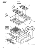TOP / DRAWER Diagram and Parts List for MGF324WESC  Frigidaire Range
