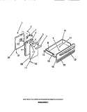OVEN DOOR, STORAGE COMPARTMENT DOOR Diagram and Parts List for RG45CL1  Frigidaire Range