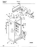 CABINET Diagram and Parts List for MRT15CPEW0  Frigidaire Refrigerator