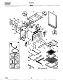 BODY Diagram and Parts List for FGF376CETD  Frigidaire Range