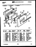 DOOR PARTS Diagram and Parts List for RG45CL4  Frigidaire Range