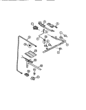 BURNERS, IGNITORS, CONTROLS Diagram and Parts List for GCG34BNL1  Frigidaire Range