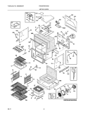 UPPER OVEN Diagram and Parts List for EW30EW6CGS8  Electrolux Range