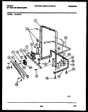 POWER DRY AND MOTOR PARTS Diagram and Parts List for 61-1073-10-00  Tappan Dishwasher