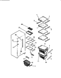 SHELVING Diagram and Parts List for FMW240AN5D  Kelvinator Refrigerator