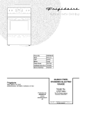 COVER Diagram and Parts List for CFEF368JCC  Frigidaire Range