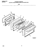 DOOR Diagram and Parts List for FEF367CGSA  Frigidaire Range