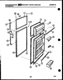 DOOR PARTS Diagram and Parts List for RT194ZCD1  Frigidaire Refrigerator