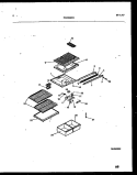 SHELVES AND SUPPORTS Diagram and Parts List for FP18TFL4  Frigidaire Refrigerator